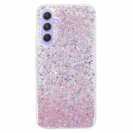 For Samsung Galaxy A26 5G Case Shockproof Soft TPU Phone Cover Glittery Design - Pink