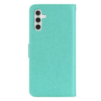 For Samsung Galaxy A26 5G Wallet Case Owl Flower Imprinted Rhinestone Leather Cover
