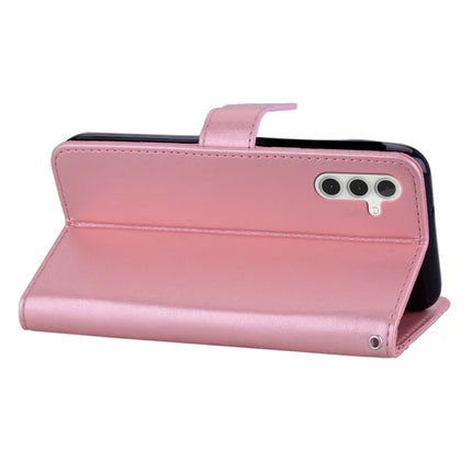 For Samsung Galaxy A36 5G Wallet Case Owl Flower Imprinted Rhinestone Leather Cover