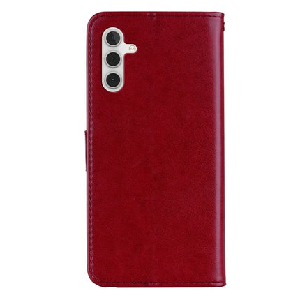 For Samsung Galaxy A36 5G Wallet Case Owl Flower Imprinted Rhinestone Leather Cover