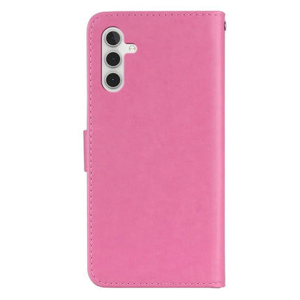 For Samsung Galaxy A36 5G Wallet Case Owl Flower Imprinted Rhinestone Leather Cover