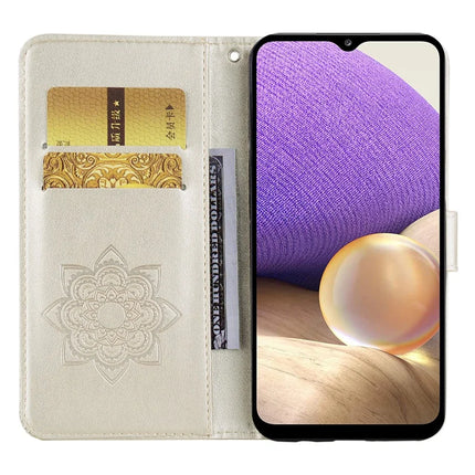 For Samsung Galaxy A36 5G Wallet Case Owl Flower Imprinted Rhinestone Leather Cover