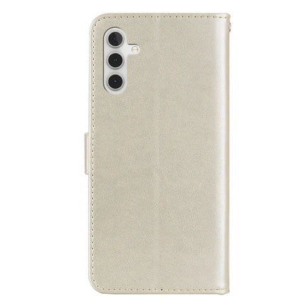 For Samsung Galaxy A36 5G Wallet Case Owl Flower Imprinted Rhinestone Leather Cover