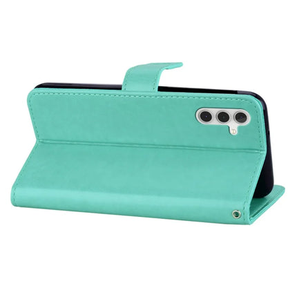 For Samsung Galaxy A36 5G Wallet Case Owl Flower Imprinted Rhinestone Leather Cover
