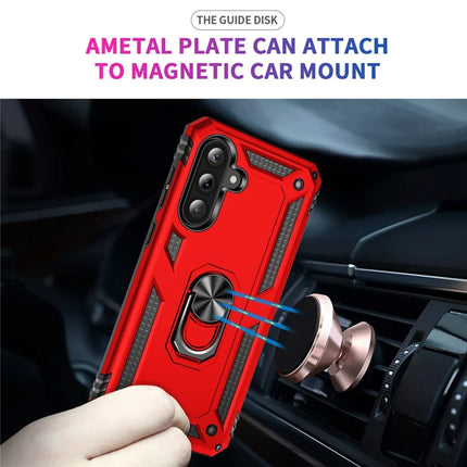 For Samsung Galaxy A36 5G Case PC + TPU Phone Cover with Rotary Ring Kickstand