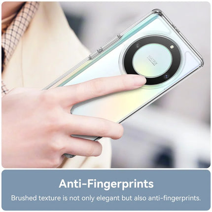 WANLONFENG MF Series for Honor X9a 5G Case TPU+Acrylic Clear Phone Cover with Tempered Glass Film