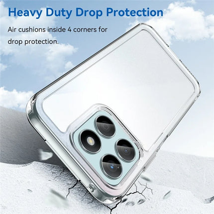 WANLONFENG MF Series for Honor X8b 4G Case TPU+Acrylic Clear Phone Cover with Tempered Glass Film