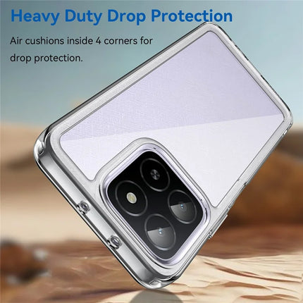 WANLONFENG MF Series for Honor X5b Case TPU+Acrylic Clear Phone Cover with Tempered Glass Film