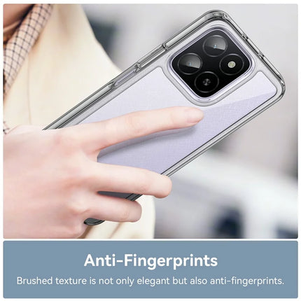 WANLONFENG MF Series for Honor X5b Case TPU+Acrylic Clear Phone Cover with Tempered Glass Film