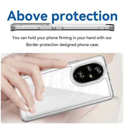 WANLONFENG MF Series for Honor 200 Pro 5G Case TPU+Acrylic Clear Phone Cover with Tempered Glass Film