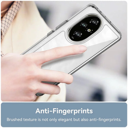 WANLONFENG MF Series for Honor 200 Pro 5G Case TPU+Acrylic Clear Phone Cover with Tempered Glass Film