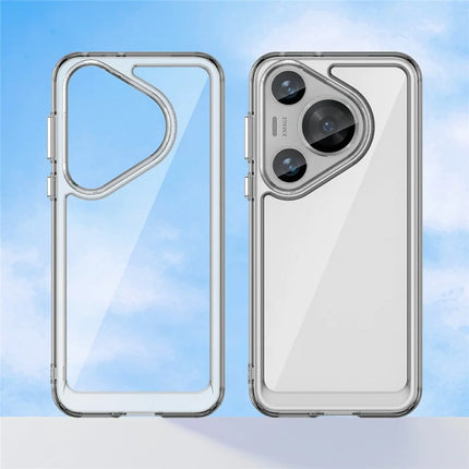 WANLONFENG MF Series for Huawei Pura 70 Pro+ / Pura 70 Pro Case TPU+Acrylic Clear Phone Cover with Tempered Glass Film