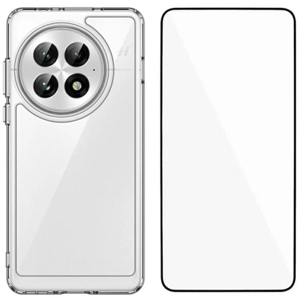 ShopCaseCart Stylish Cover OnePlus 13 Protective cover TPU+Acrylic Clear Phone Guard with Tempered Glass Film