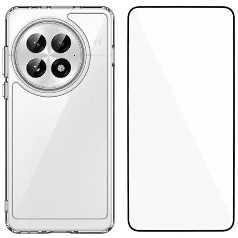 ShopCaseCart Stylish Cover OnePlus 13 Protective cover TPU+Acrylic Clear Phone Guard with Tempered Glass Film