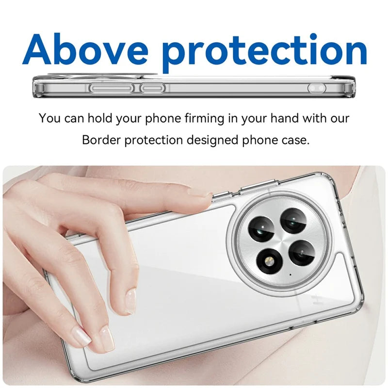 ShopCaseCart Stylish Cover OnePlus 13 Protective cover TPU+Acrylic Clear Phone Guard with Tempered Glass Film