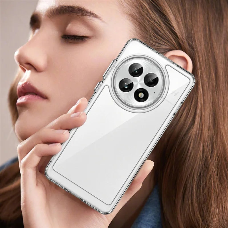 ShopCaseCart Stylish Cover OnePlus 13 Protective cover TPU+Acrylic Clear Phone Guard with Tempered Glass Film