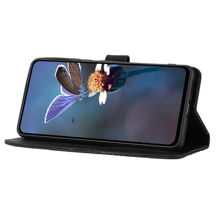 For Samsung Galaxy A36 5G Case Flower Design Leather Wallet Phone Cover with Wrist Strap