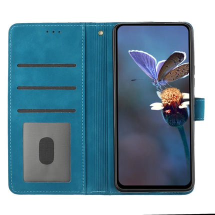 For Samsung Galaxy A36 5G Case Flower Design Leather Wallet Phone Cover with Wrist Strap