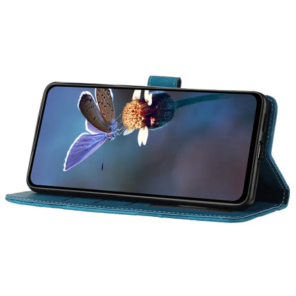 For Samsung Galaxy A36 5G Case Flower Design Leather Wallet Phone Cover with Wrist Strap