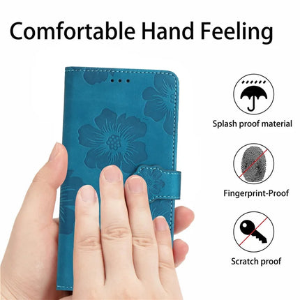 For Samsung Galaxy A36 5G Case Flower Design Leather Wallet Phone Cover with Wrist Strap