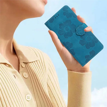 For Samsung Galaxy A36 5G Case Flower Design Leather Wallet Phone Cover with Wrist Strap