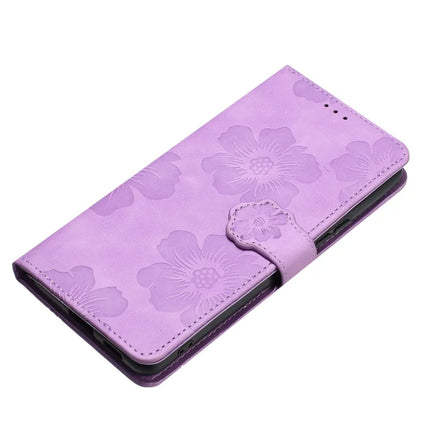 For Samsung Galaxy A36 5G Case Flower Design Leather Wallet Phone Cover with Wrist Strap