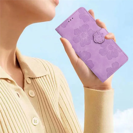 For Samsung Galaxy A36 5G Case Flower Design Leather Wallet Phone Cover with Wrist Strap
