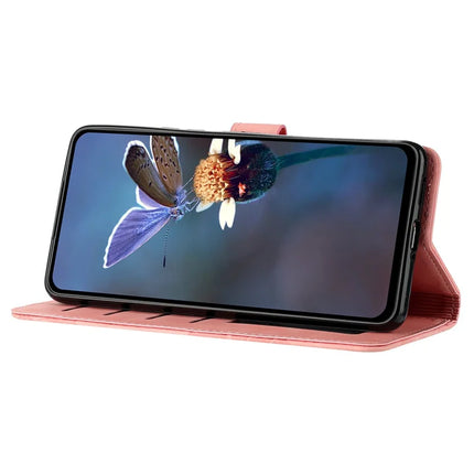 For Samsung Galaxy A36 5G Case Flower Design Leather Wallet Phone Cover with Wrist Strap
