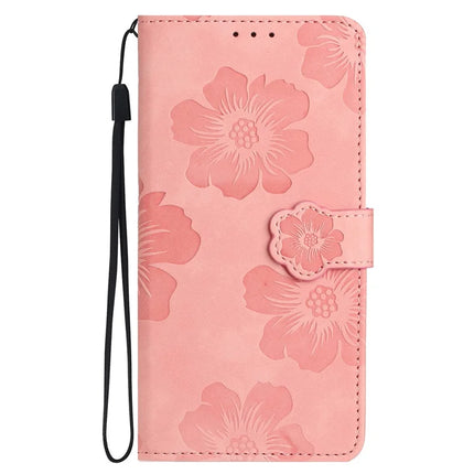 For Samsung Galaxy A36 5G Case Flower Design Leather Wallet Phone Cover with Wrist Strap