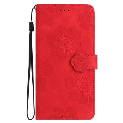 For Samsung Galaxy A56 5G Case Flower Design Leather Wallet Phone Cover with Wrist Strap