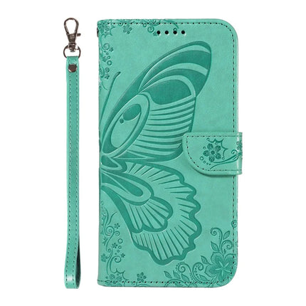 For Honor Magic7 Pro 5G Case Butterfly Pattern PU Leather Folio Flip Phone Cover -  Green