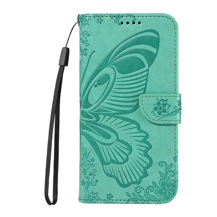 For Honor Magic7 Pro 5G Case Butterfly Pattern PU Leather Folio Flip Phone Cover -  Green