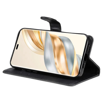 For Honor X60 Pro 5G / Magic7 Lite 5G / X9c 5G Case Solid Color Leather Mobile Cover Wallet Stand with Strap