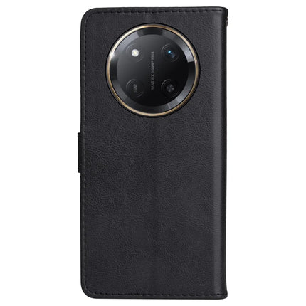 For Honor X60 Pro 5G / Magic7 Lite 5G / X9c 5G Case Solid Color Leather Mobile Cover Wallet Stand with Strap