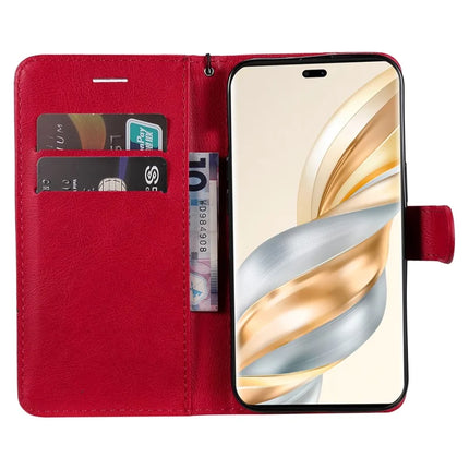 For Honor X60 Pro 5G / Magic7 Lite 5G / X9c 5G Case Solid Color Leather Mobile Cover Wallet Stand with Strap