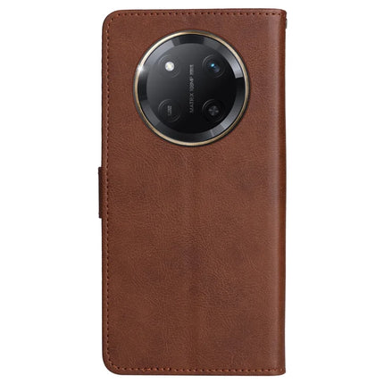 For Honor X60 Pro 5G / Magic7 Lite 5G / X9c 5G Case Solid Color Leather Mobile Cover Wallet Stand with Strap