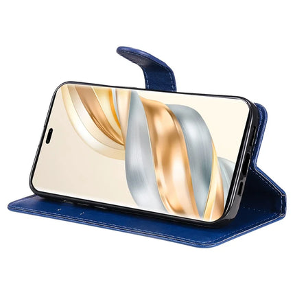 For Honor X60 Pro 5G / Magic7 Lite 5G / X9c 5G Case Solid Color Leather Mobile Cover Wallet Stand with Strap