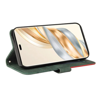 For Honor X60 Pro 5G / Magic7 Lite 5G / X9c 5G Leather Case Wallet Stand Color Splicing Phone Cover