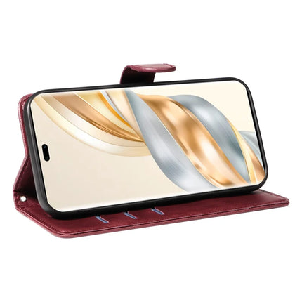 For Honor X60 Pro 5G / Magic7 Lite 5G / X9c 5G Wallet Phone Case T-Shape Lines Leather Cover
