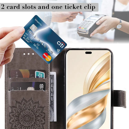 For Honor Magic7 Lite 5G / X9c 5G / X60 Pro 5G Case Sunflower Leather Wallet Phone Cover