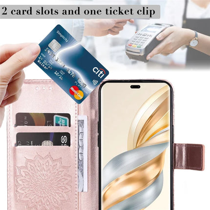 For Honor Magic7 Lite 5G / X9c 5G / X60 Pro 5G Case Sunflower Leather Wallet Phone Cover