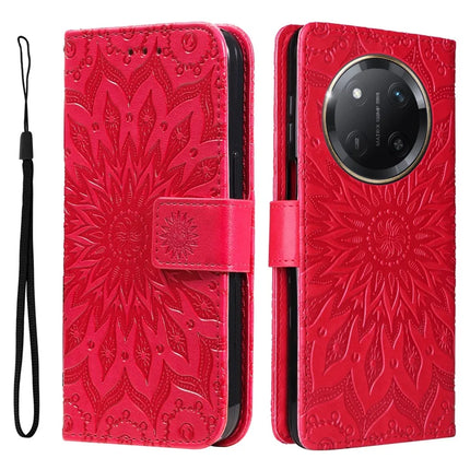 For Honor Magic7 Lite 5G / X9c 5G / X60 Pro 5G Case Sunflower Leather Wallet Phone Cover - Rose