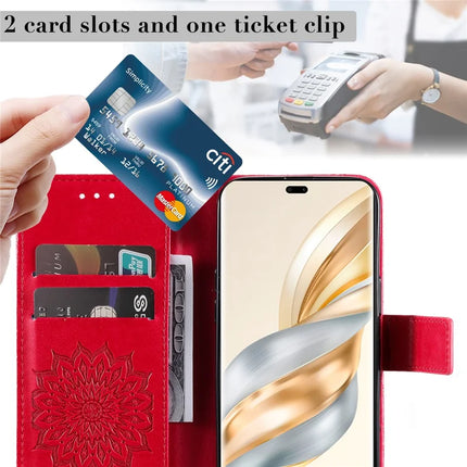 For Honor Magic7 Lite 5G / X9c 5G / X60 Pro 5G Case Sunflower Leather Wallet Phone Cover