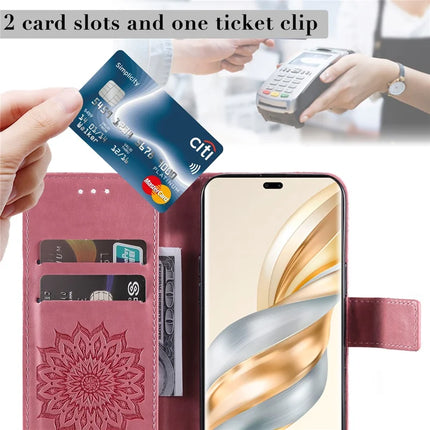 For Honor Magic7 Lite 5G / X9c 5G / X60 Pro 5G Case Sunflower Leather Wallet Phone Cover