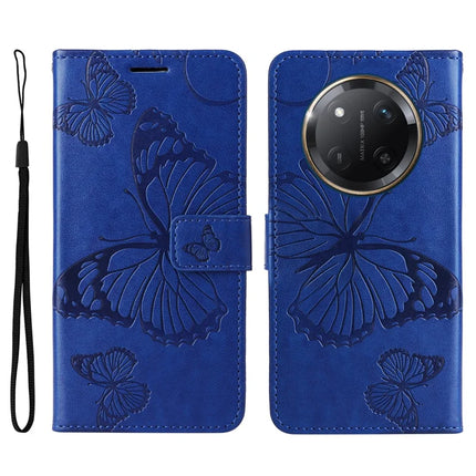 For Honor X60 Pro 5G / Magic7 Lite 5G / X9c 5G Case Butterfly Leather Phone Cover - Blue