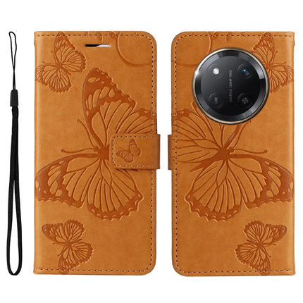 For Honor X60 Pro 5G / Magic7 Lite 5G / X9c 5G Case Butterfly Leather Phone Cover - Yellow