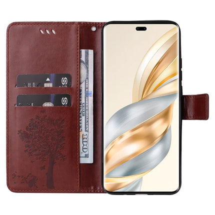 For Honor X60 Pro 5G / Magic7 Lite 5G / X9c 5G Case Cat Tree Pattern Flip Leather Phone Cover