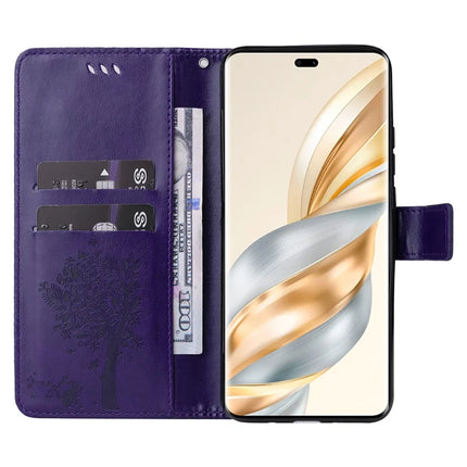 For Honor X60 Pro 5G / Magic7 Lite 5G / X9c 5G Case Cat Tree Pattern Flip Leather Phone Cover