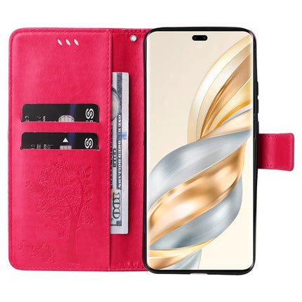 For Honor X60 Pro 5G / Magic7 Lite 5G / X9c 5G Case Cat Tree Pattern Flip Leather Phone Cover