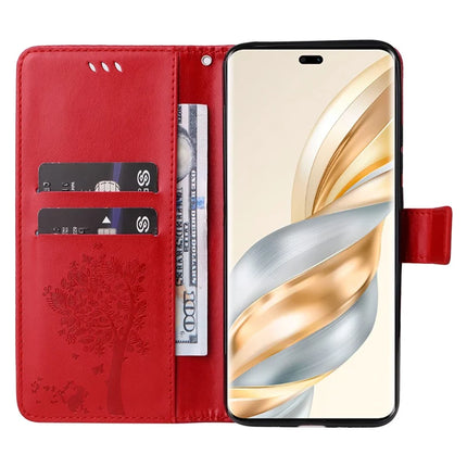 For Honor X60 Pro 5G / Magic7 Lite 5G / X9c 5G Case Cat Tree Pattern Flip Leather Phone Cover